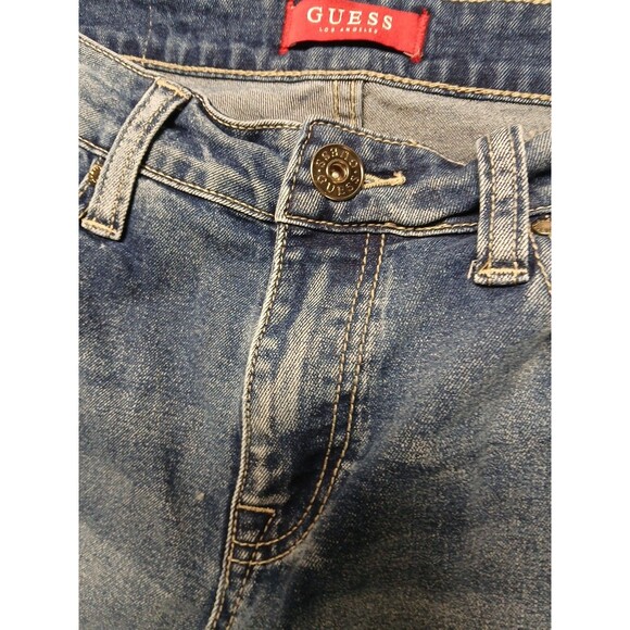 Guess Jeans Size 31x32 Mens Ultra Slim McCrae Fit Mid Rise Blue Denim - Picture 8 of 16